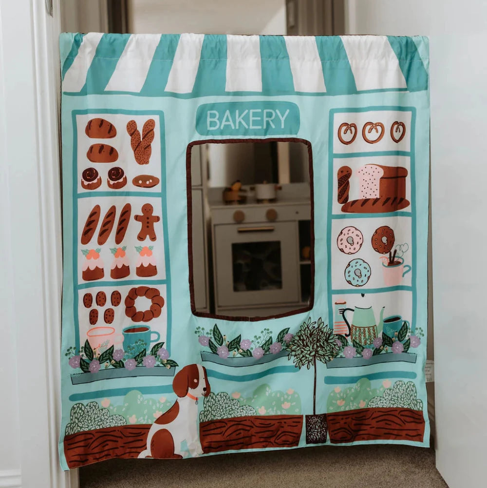 THE COZY CUBE PLAY PANELS REVERSIBLE CAFE AND BAKERY