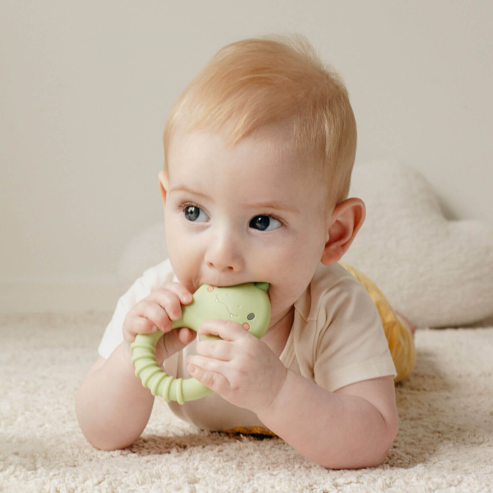 TIGER TRIBE SILICONE TEETHER DINO