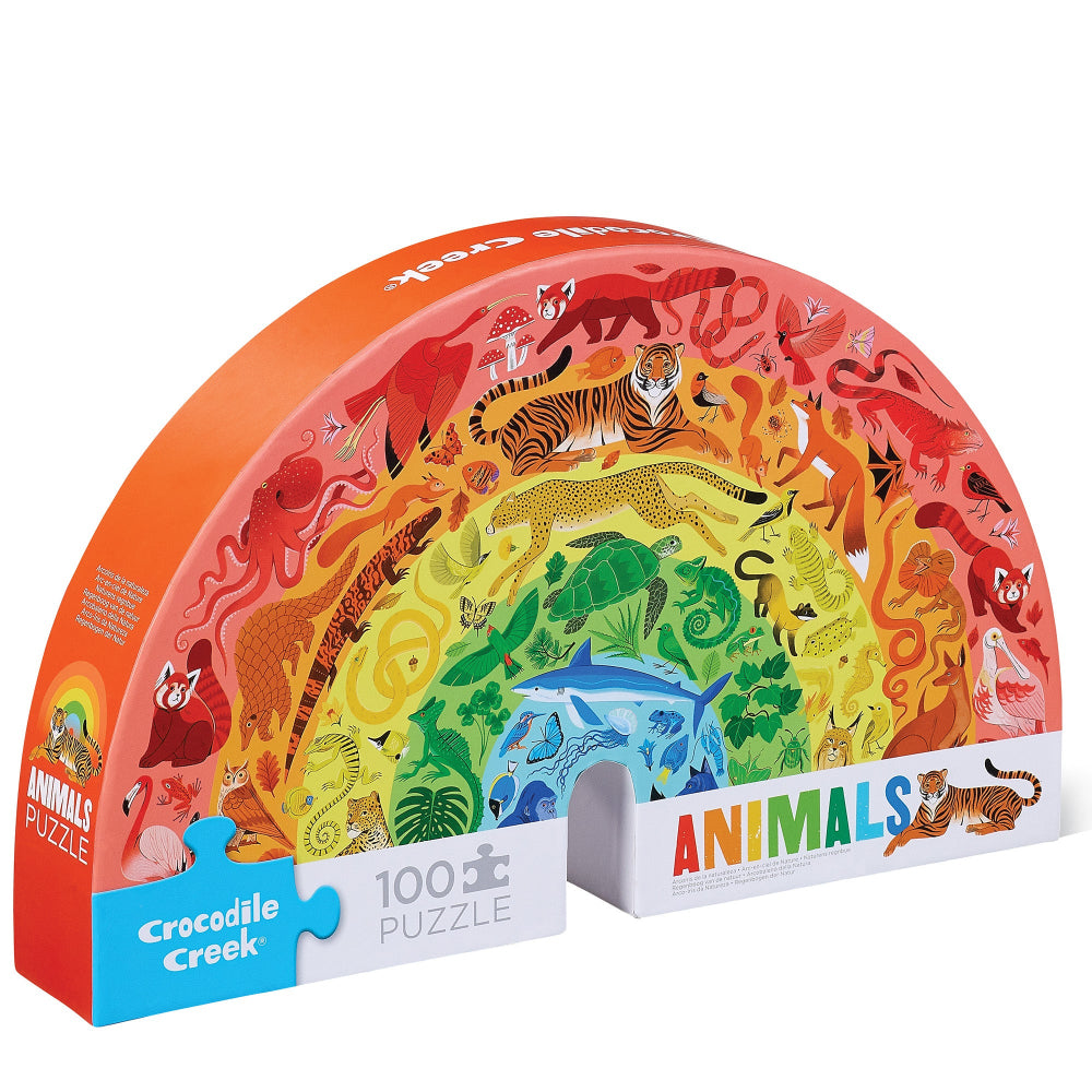 CROCODILE CREEK RAINBOW ANIMALS 100PC PUZZLE