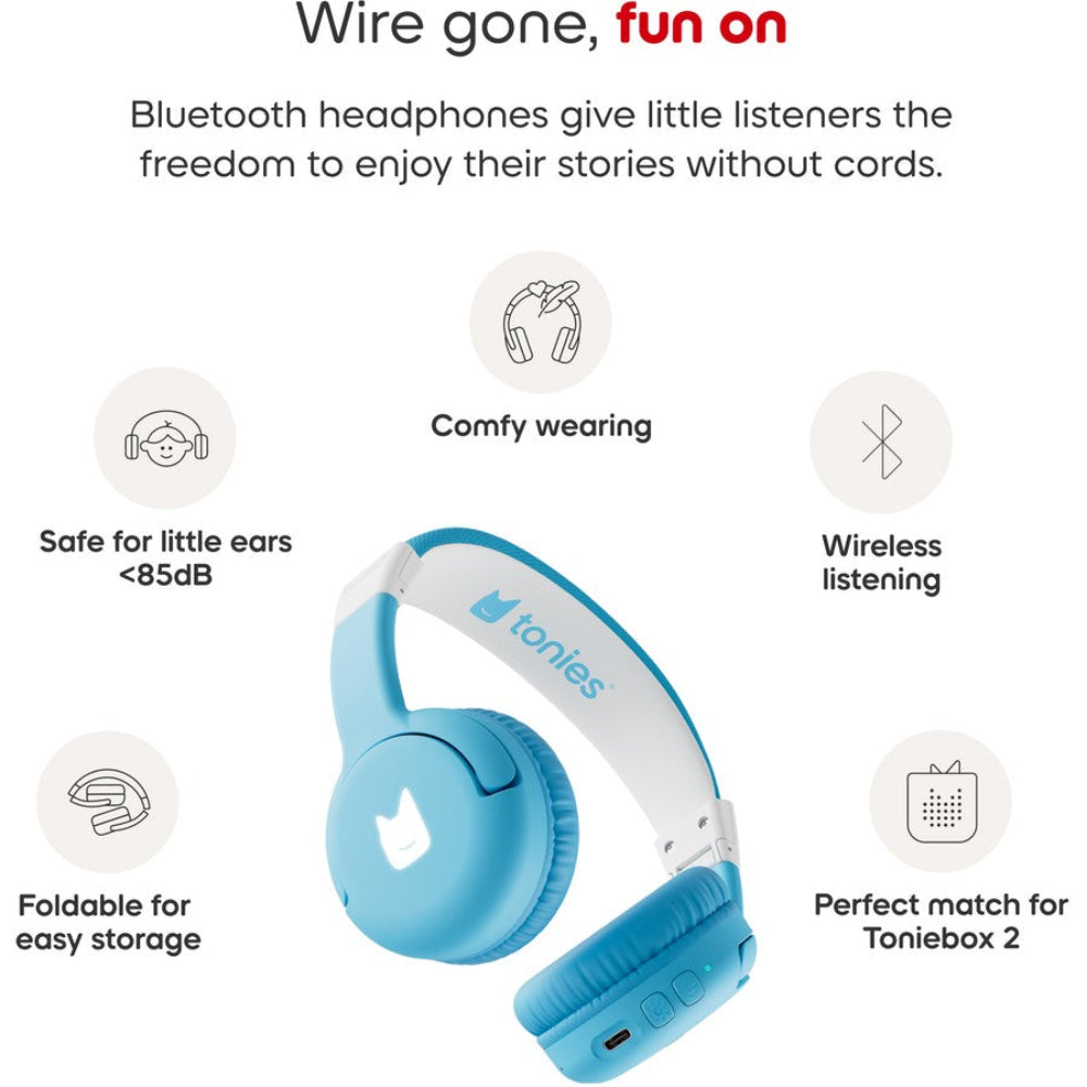 TONIES BLUETOOTH HEADPHONES SKY BLUE