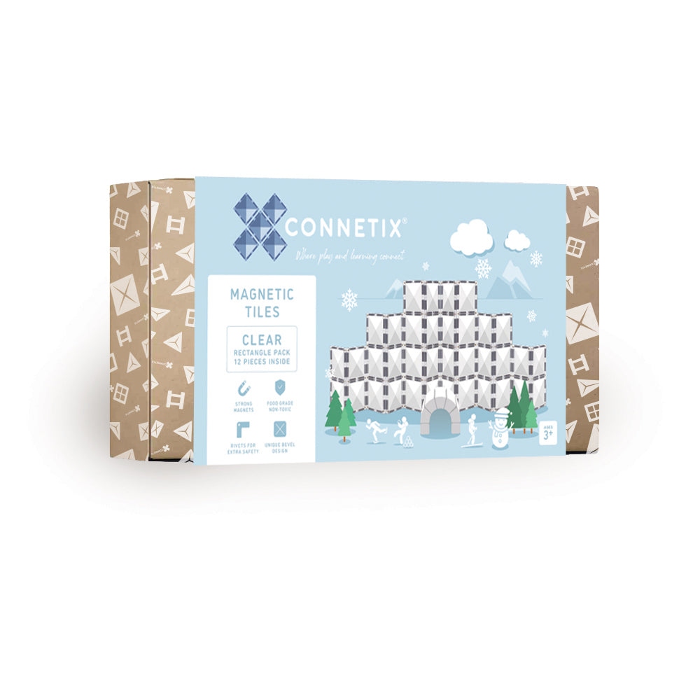 CONNETIX 12 PIECE CLEAR RECTANGLE PACK