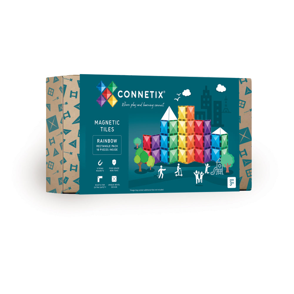CONNETIX 18 PIECE RAINBOW RECTANGLE PACK