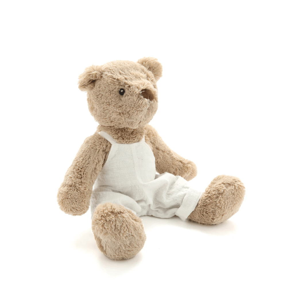 NANA HUCHY MR HONEY BEAR WHITE OVERALLS