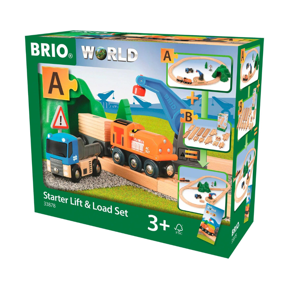 BRIO STARTER LIFT & LOAD SET A, 19 PIECES