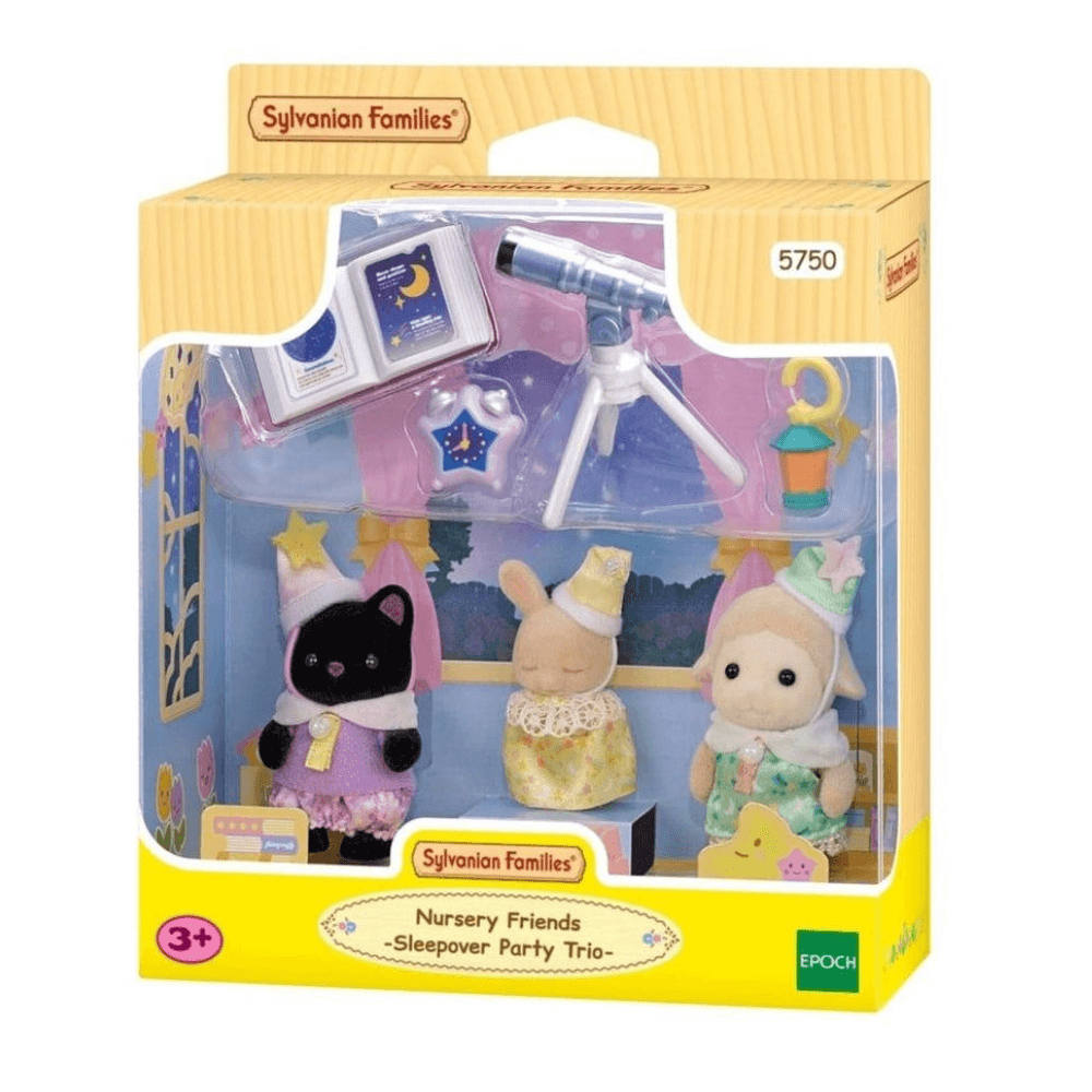 SYLVANIAN FAMILIES NURSERY FRIENDS SLEEPOVER PARTY TRIO SET