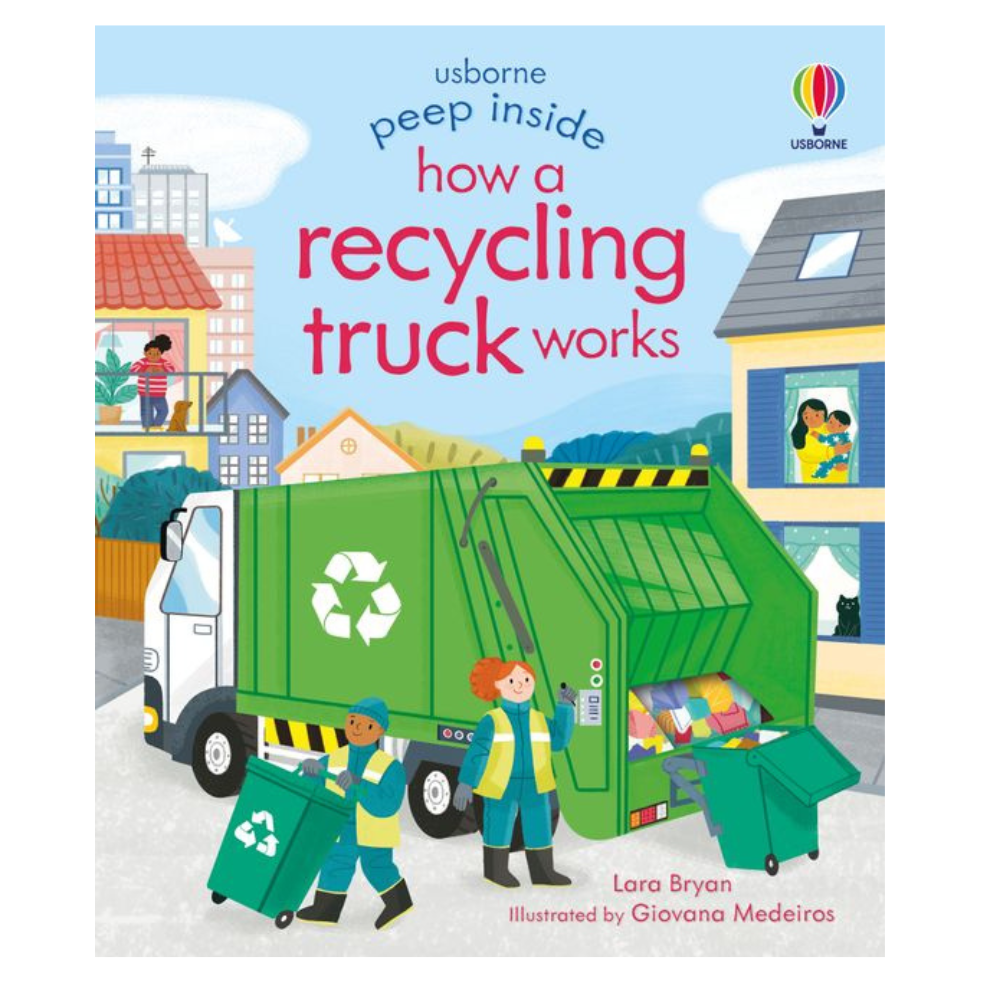 BRUMBY SUNSTATE BOOKS PEEP INSIDE HOW A RECYCLING TRUCK WORKS BOOK BB