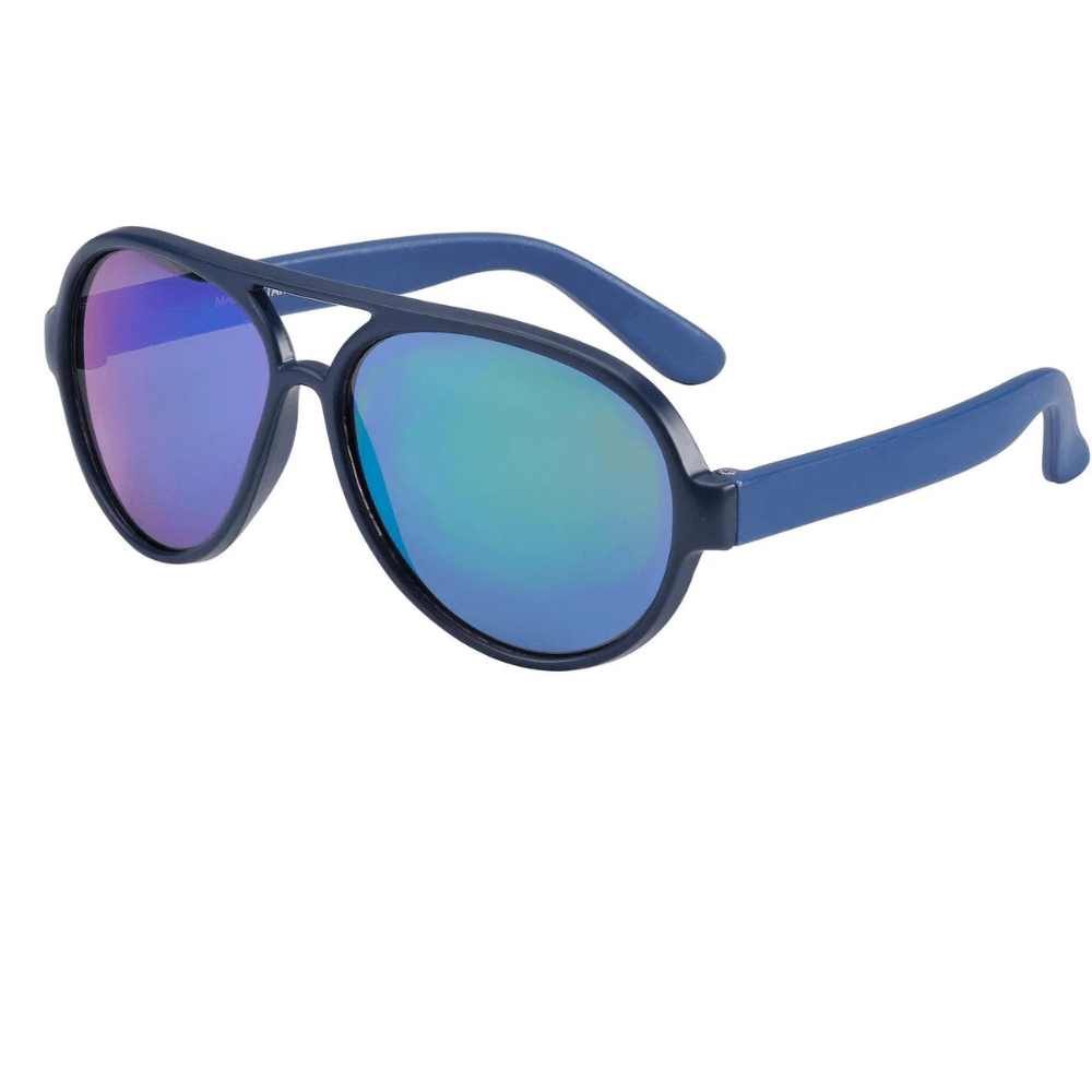 FRANKIE RAY SHADES PILOT MATTE BLUE BABY SUNGLASSES 0-2