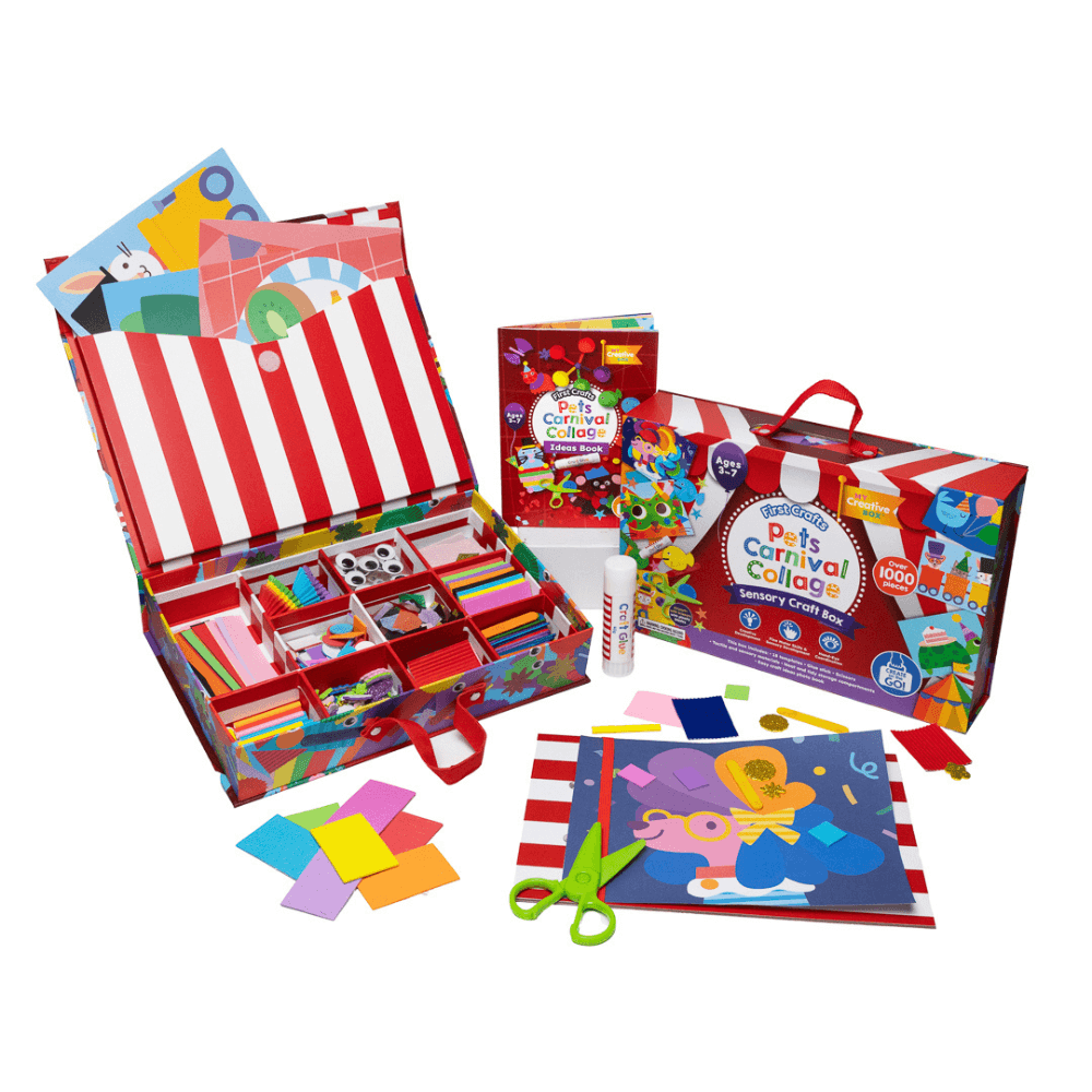 MY CREATIVE BOX PETS CARNIVAL COLLAGE SENSORY CRAFT BOX