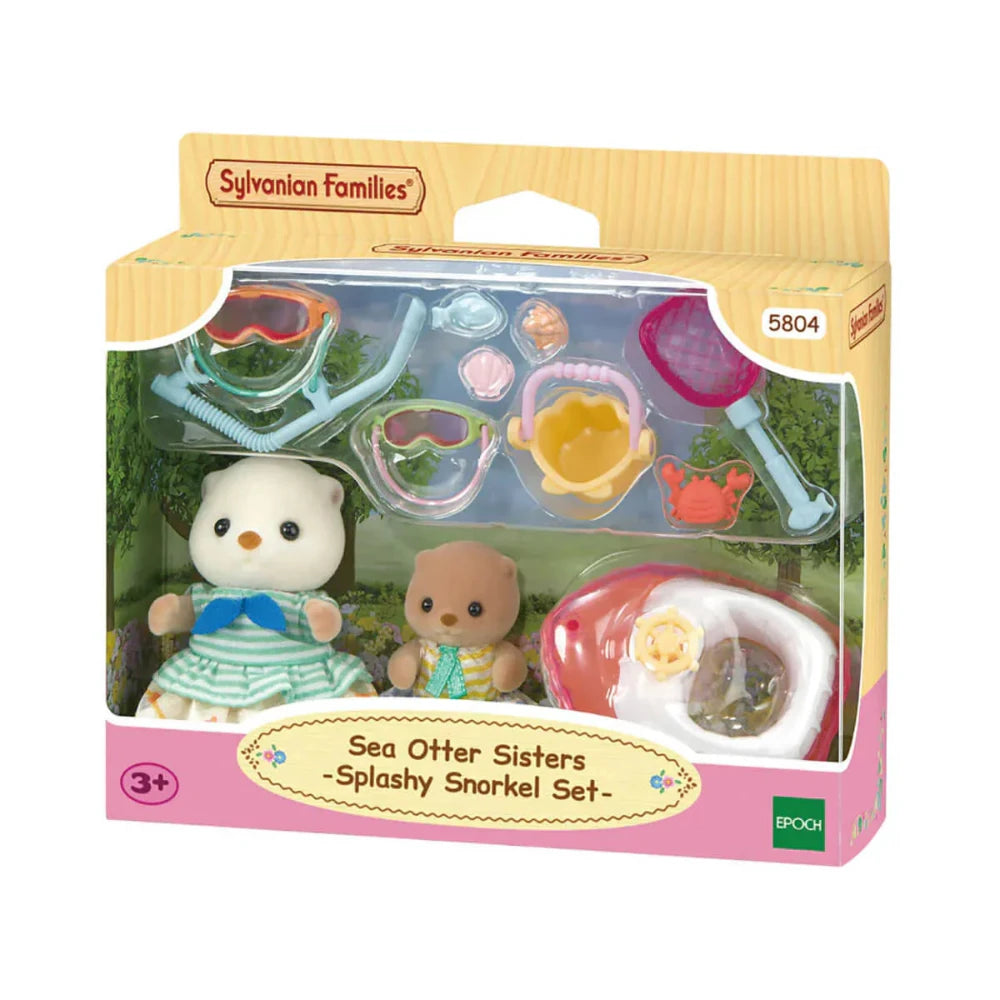SYLVANIAN FAMILIES SEA OTTER SISTERS SPLASHY SNORKEL SET