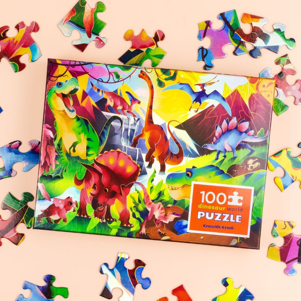 CROCODILE CREEK DINOSAUR WORLD HOLOGRAPHIC 100 PC