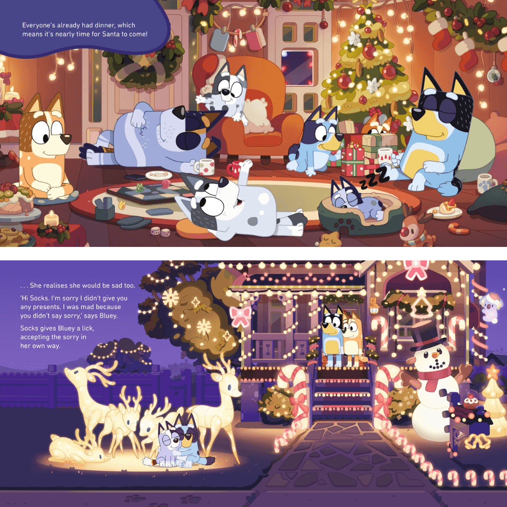 BLUEY STORY BOOK VERANDAH SANTA CHRISTMAS