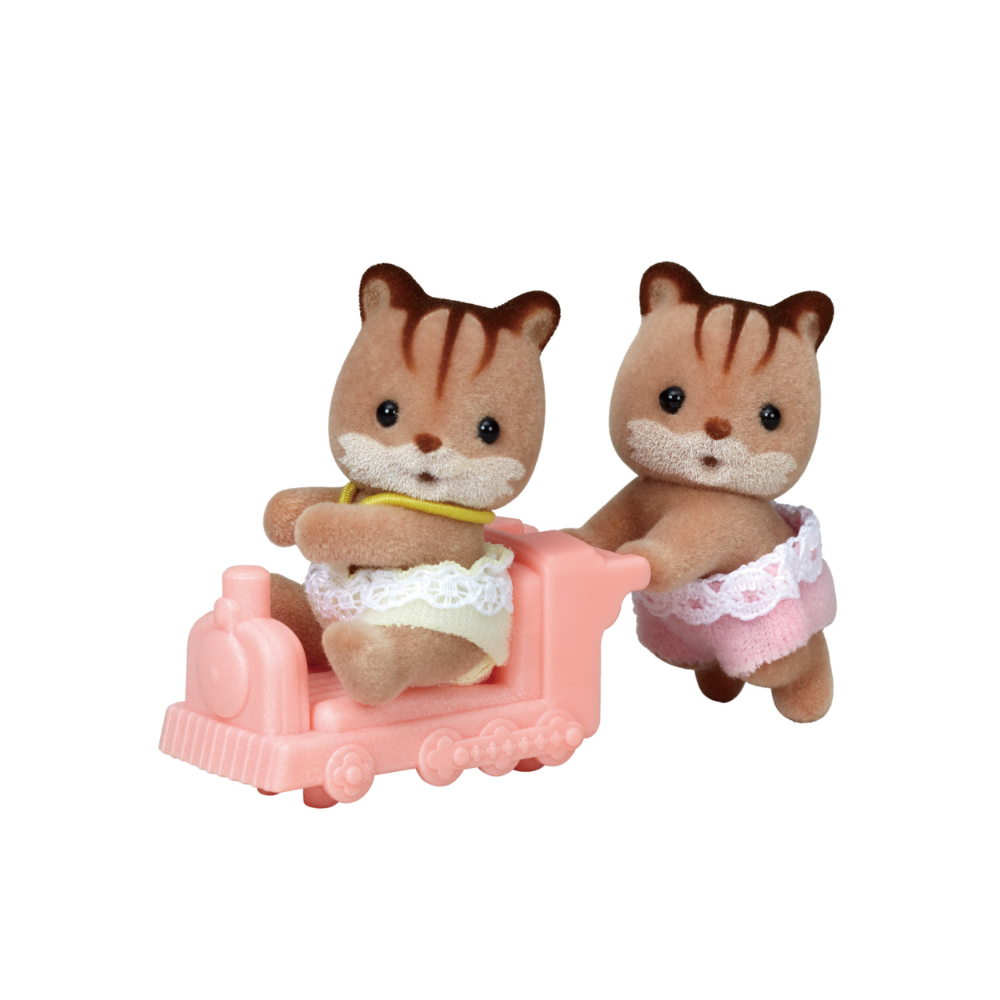 SYLVANIAN FAMILIES WALNUT SQUIRREL TWINS SET