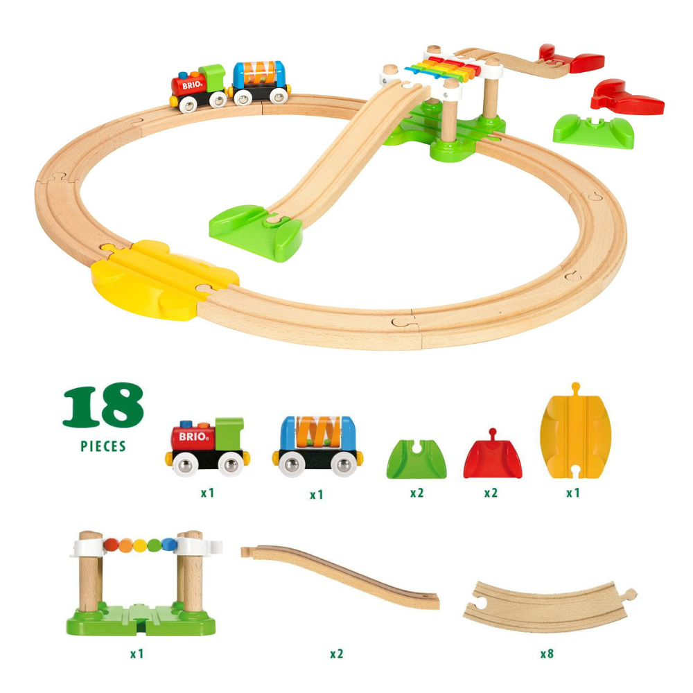 BRIO MY FIRST RAILWAY BEGINNER PACK, 18 PIECES