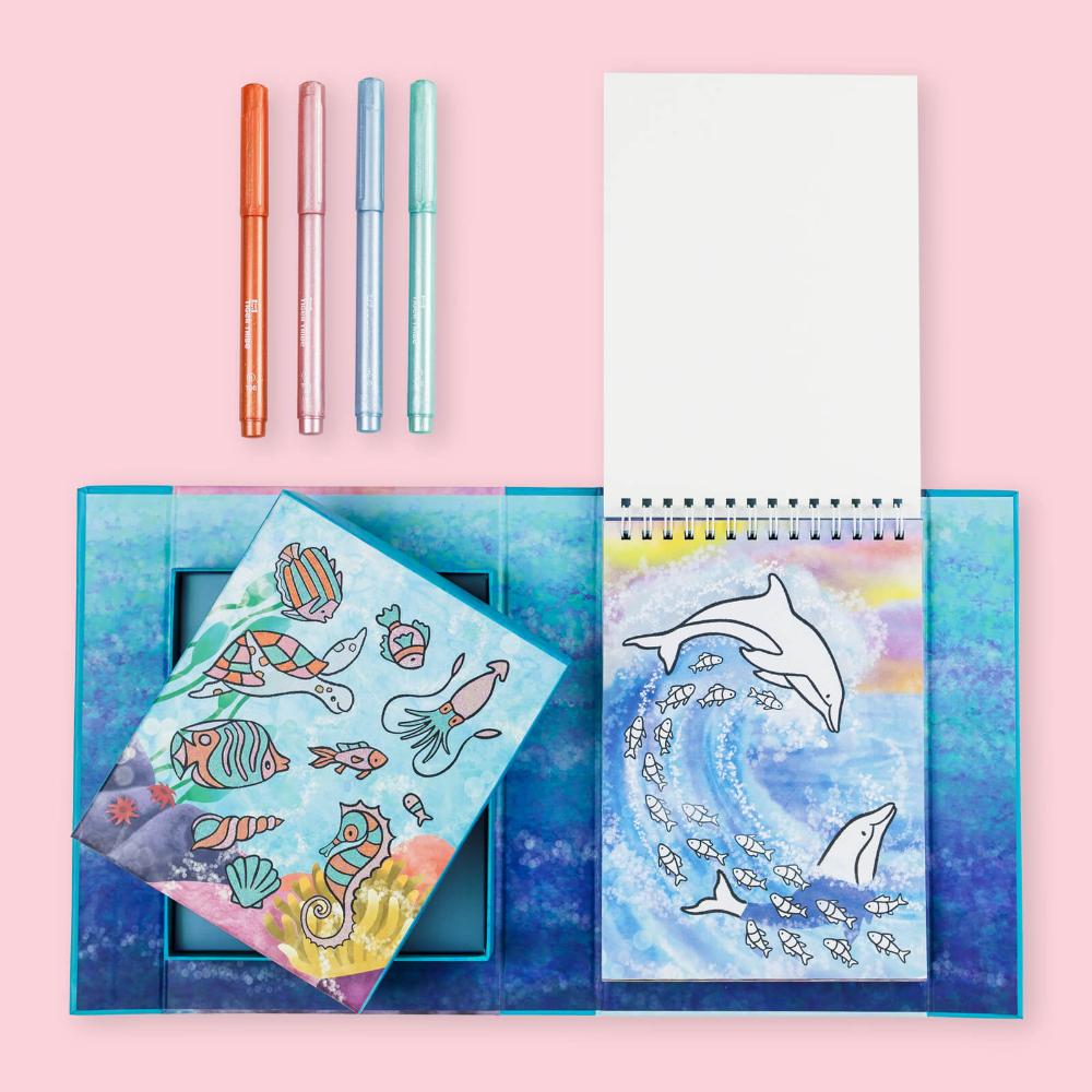 TIGER TRIBE COLOURING SET SHIMMER SEA LIFE