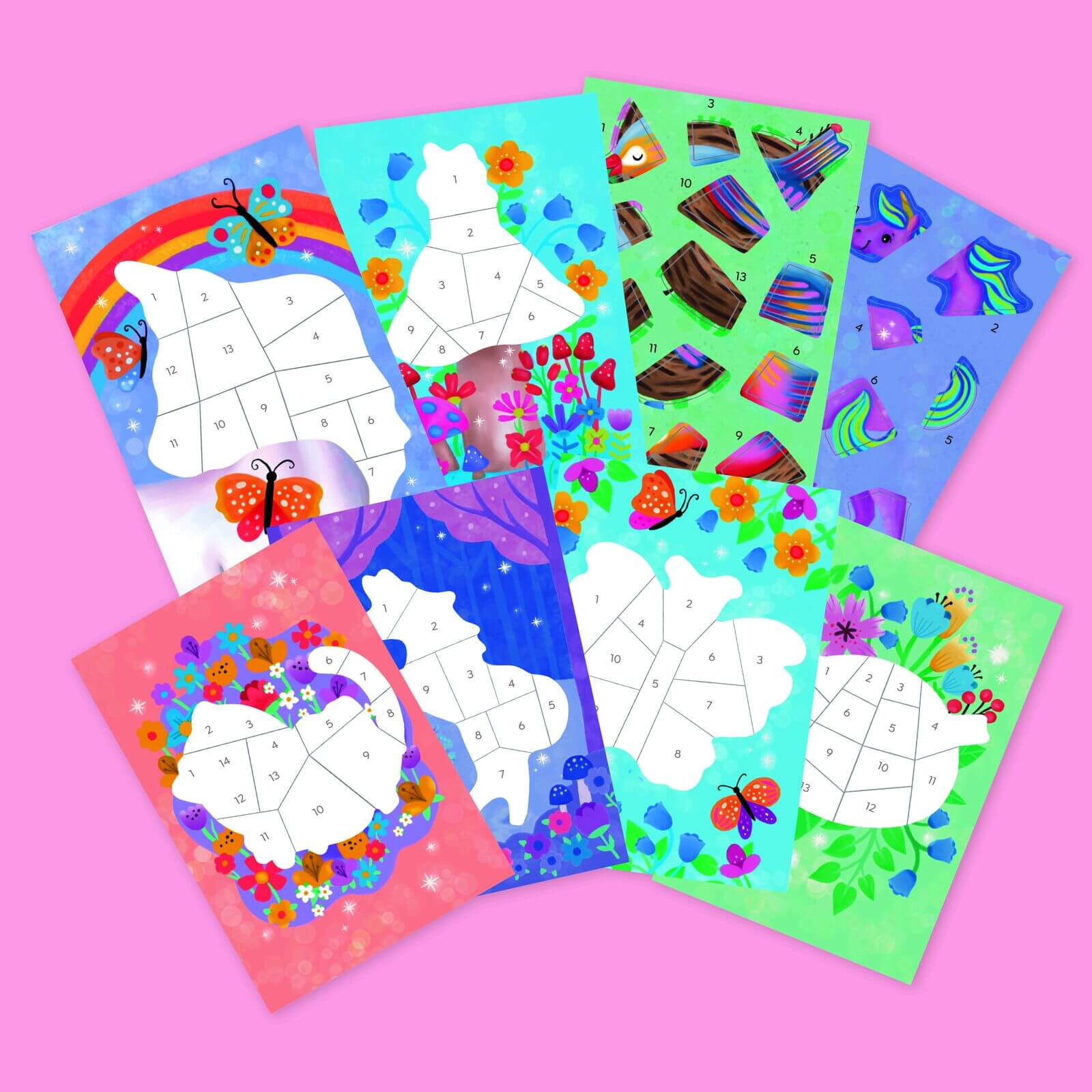 TIGER TRIBE MAGICAL GARDEN STICKER BY NUMBERS