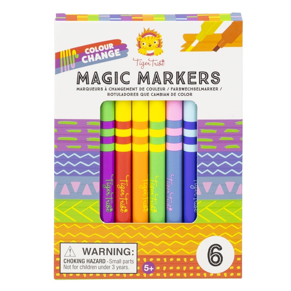 TIGER TRIBE COLOUR CHANGE MARKERS 6 PACK