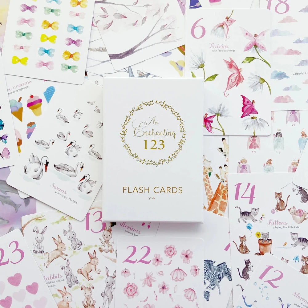 ADORED ILLUSTRATIONS THE ENCHANTING 123 FLASH CARDS