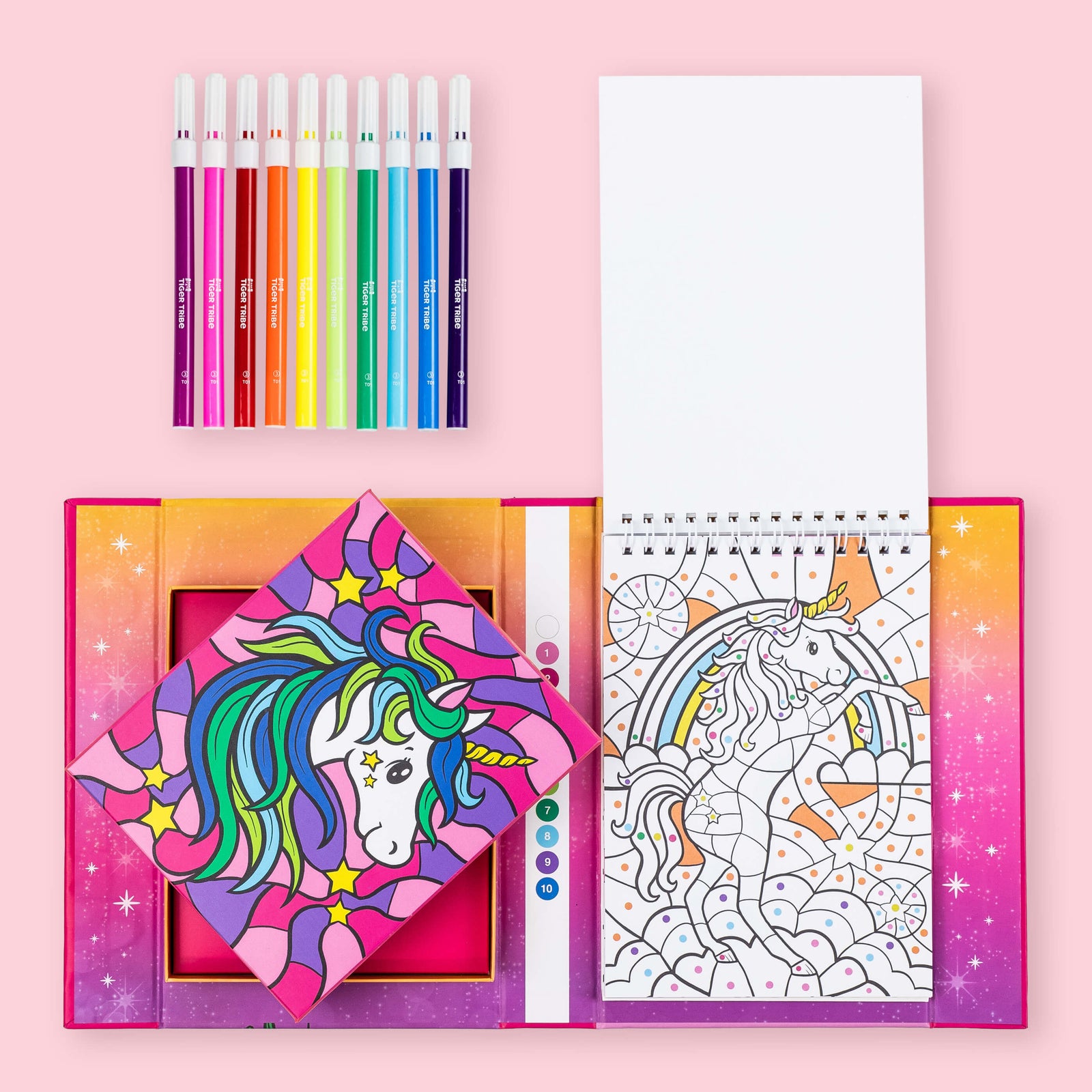 TIGER TRIBE COLOUR BY NUMBERS UNICORN DREAMING
