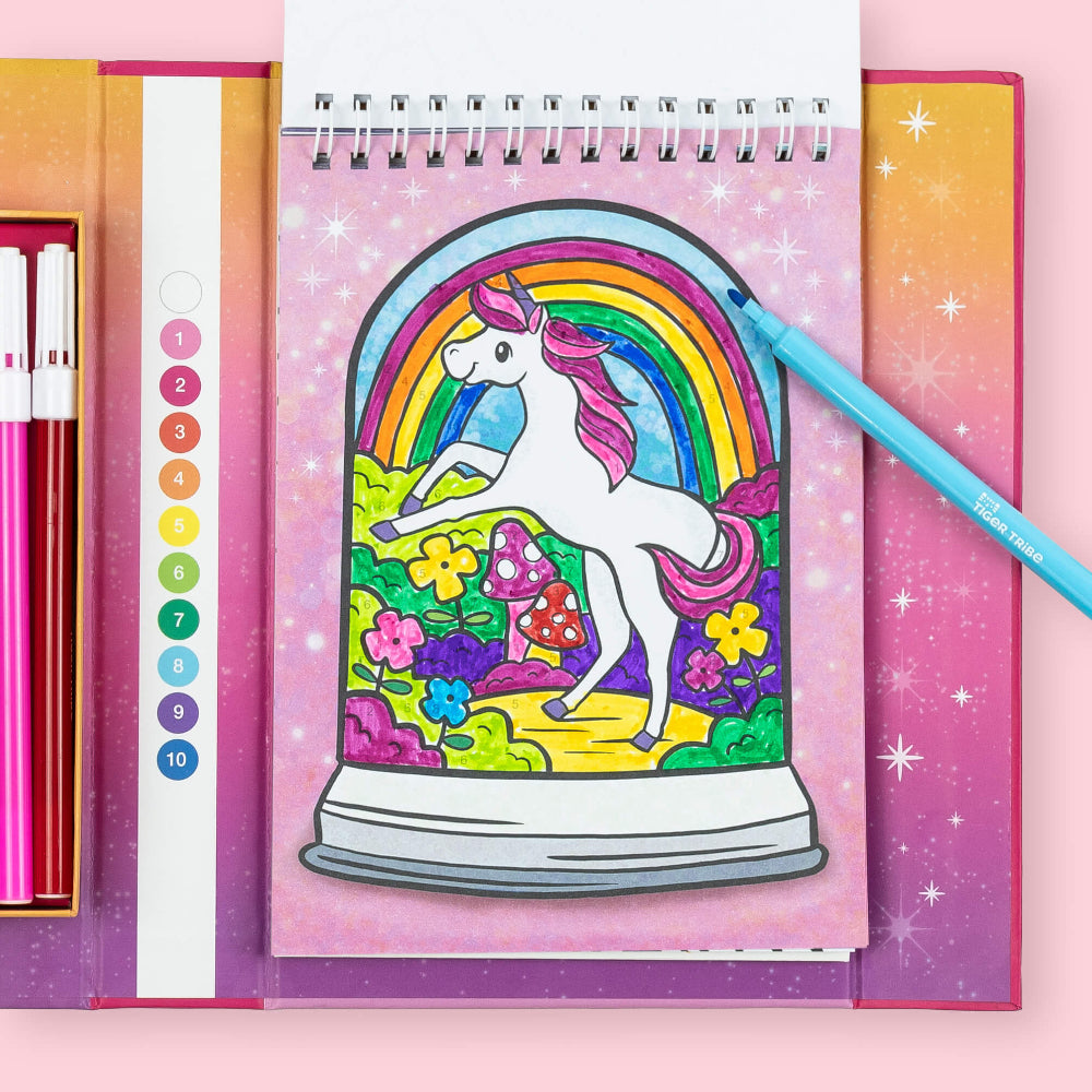 TIGER TRIBE COLOUR BY NUMBERS UNICORN DREAMING