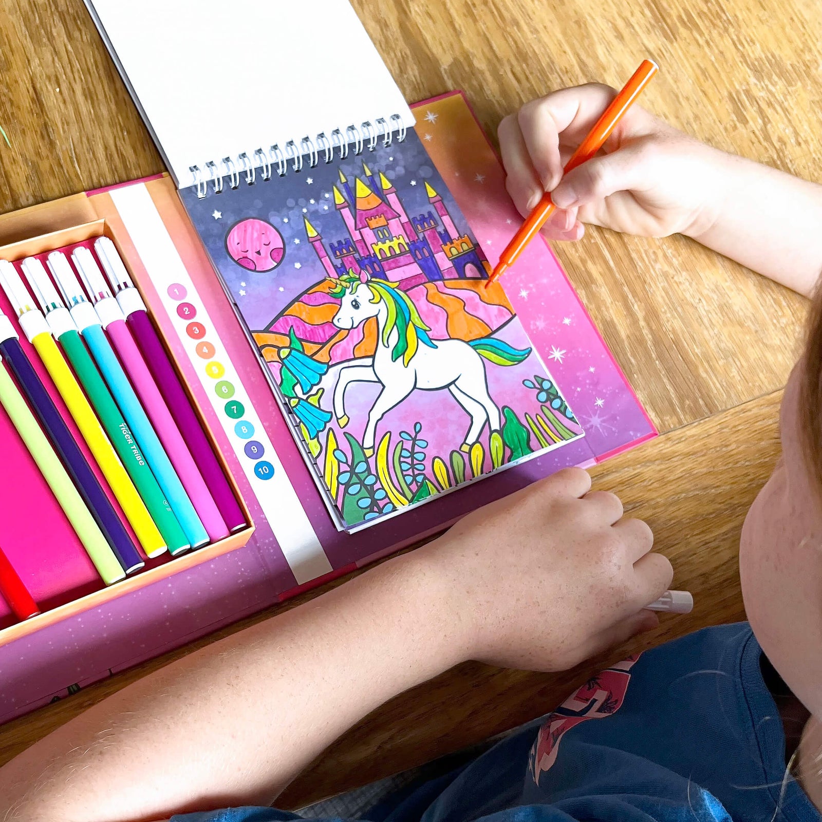 TIGER TRIBE COLOUR BY NUMBERS UNICORN DREAMING