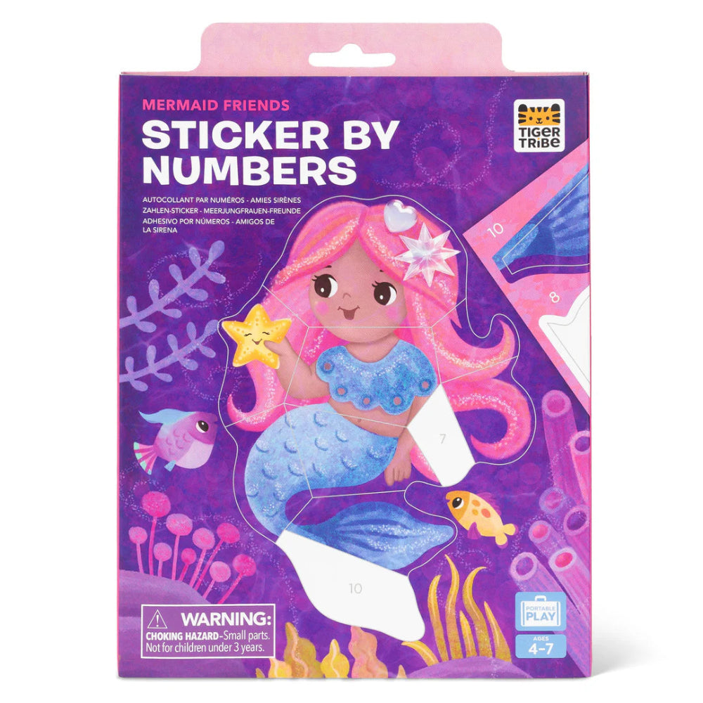TIGER TRIBE MERMAID FRIENDS STICKER BY NUMBER