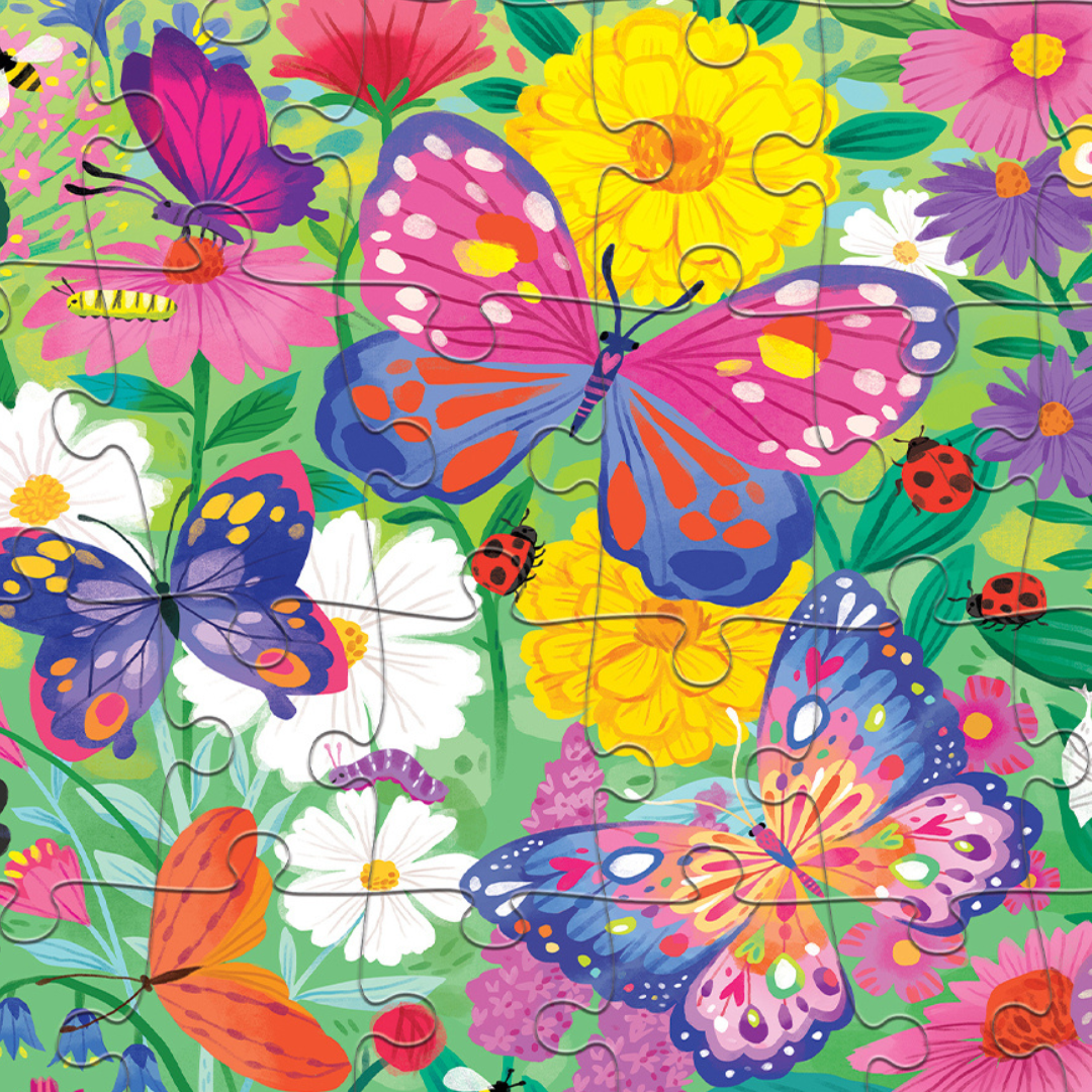 CROCODILE CREEK HOLOGRAPHIC BUTTERFLIES 50PC PUZZLE