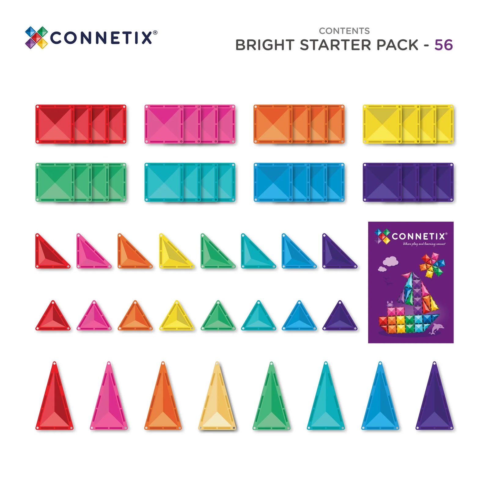 CONNETIX BRIGHT STARTER 56PC PACK