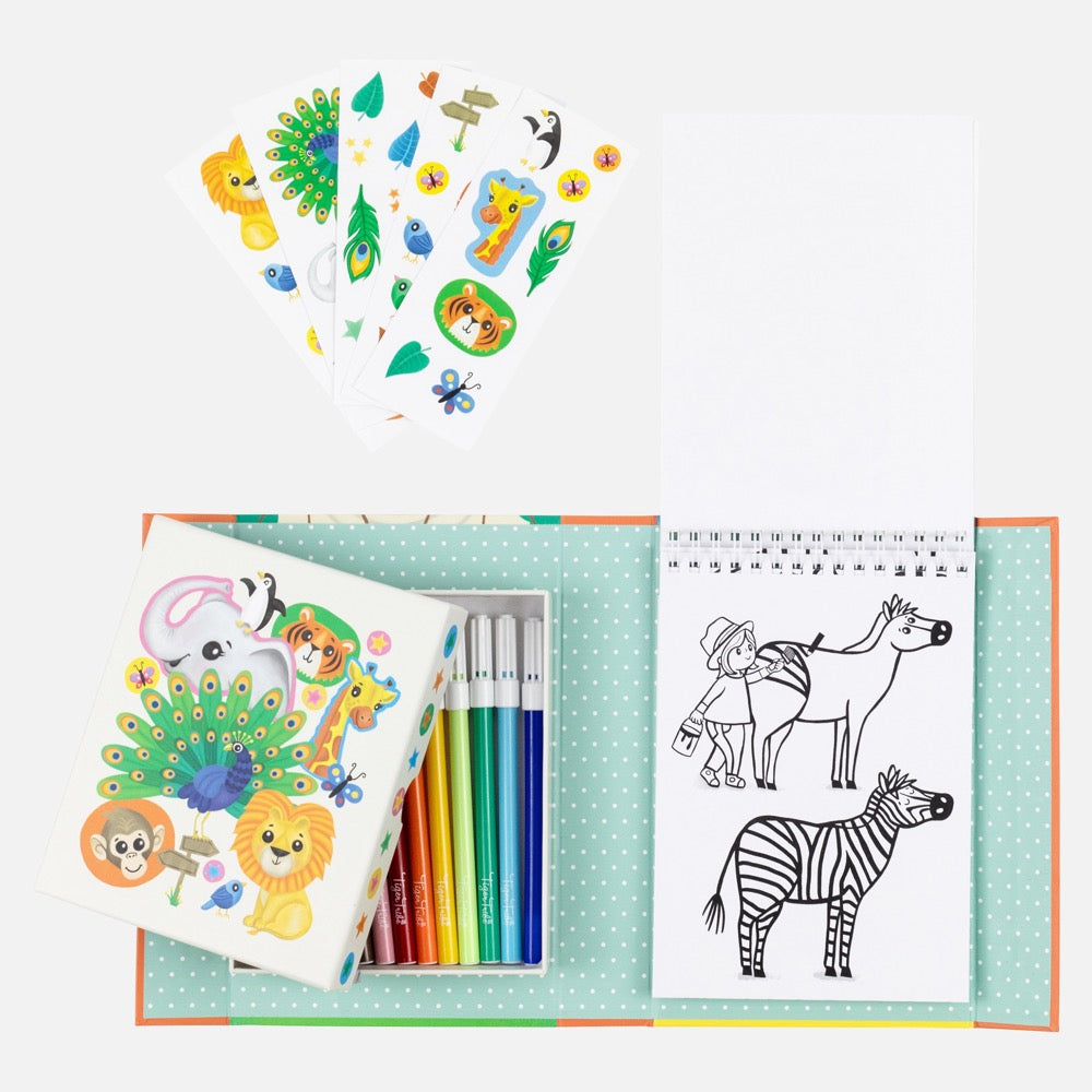 TIGER TRIBE ZOO COLOURING SET