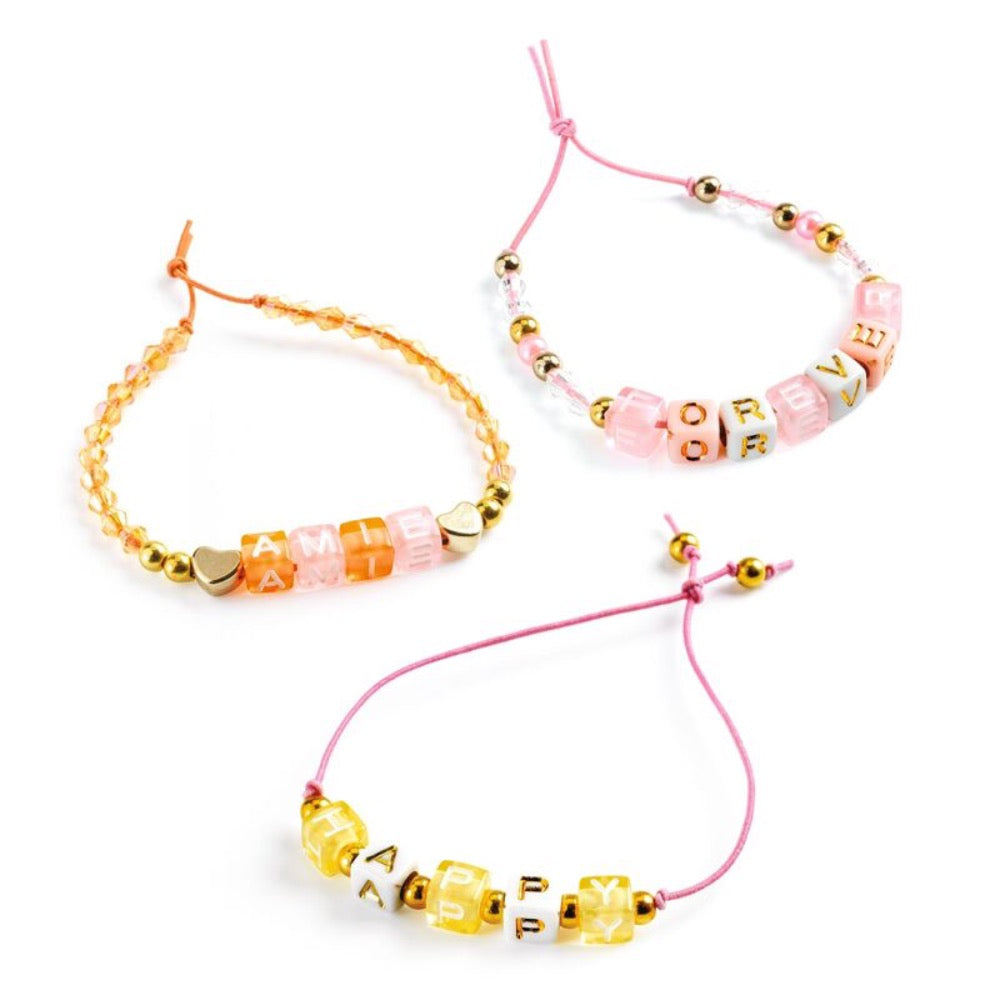 DJECO BEAD SET GOLD ALPHABET