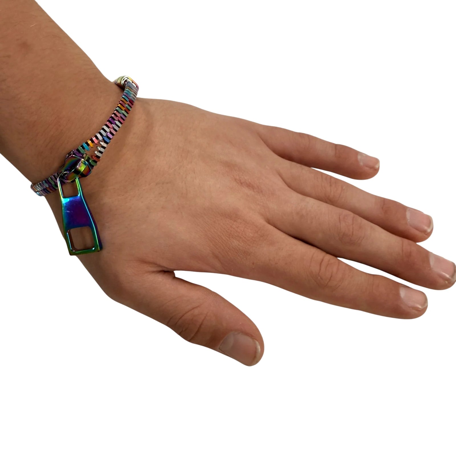 KAIKO METAL ZIPPER BRACELET OIL SLICK SMALL