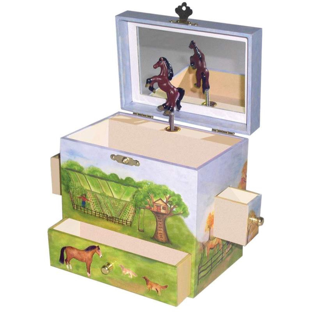 ENCHANTMINTS HORSE RANCH MUSIC BOX