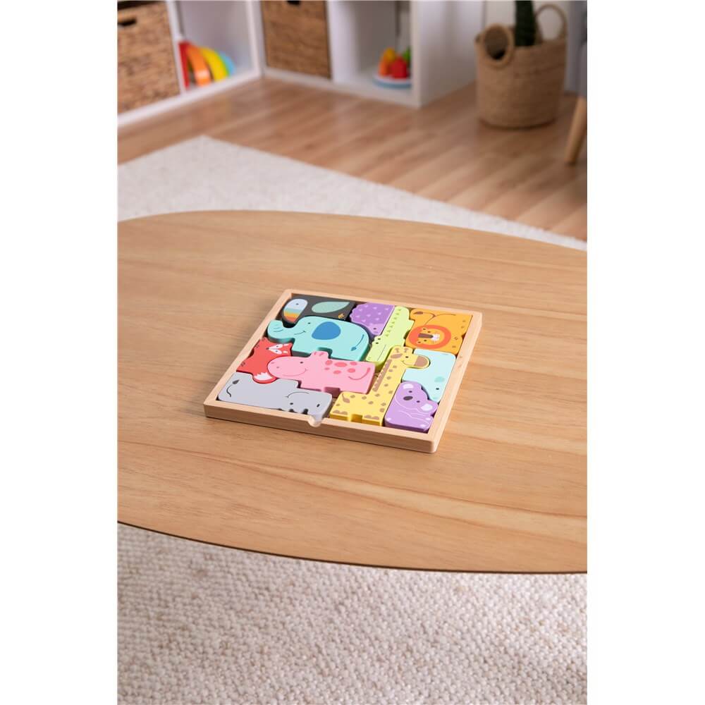FAT BRAIN TOYS ANIMAL BLOCK PUZZLE