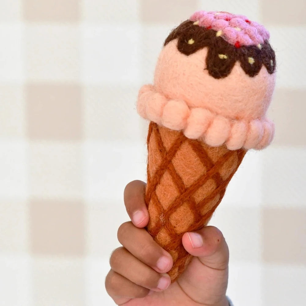 TARA TREASURES FELT STRAWBERRY SORBET ICE CREAM