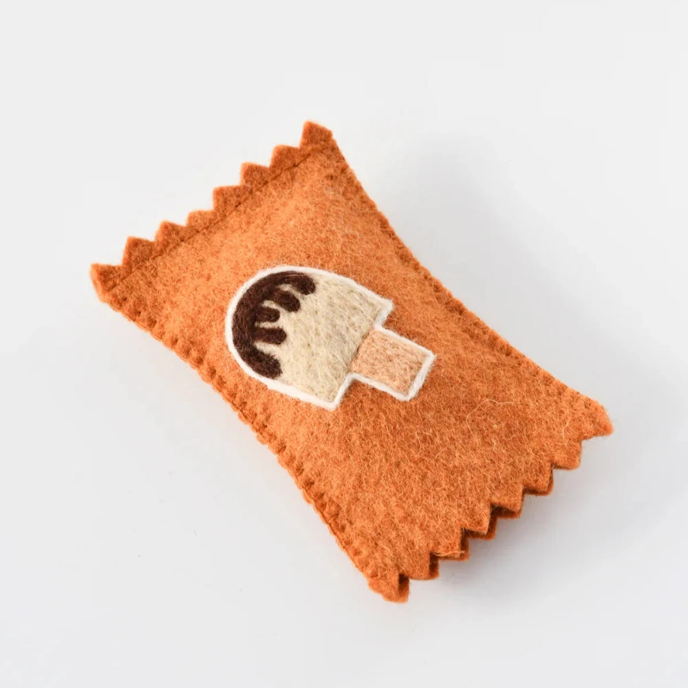 TARA TREASURES FELT VANILLA ICE CREAM POPSICLE WITH WRAPPER