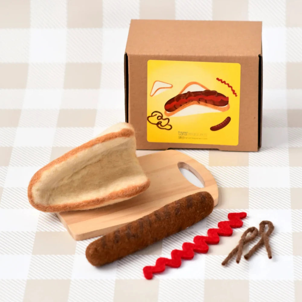 TARA TREASURES FELT SAUSAGE SIZZLE SET