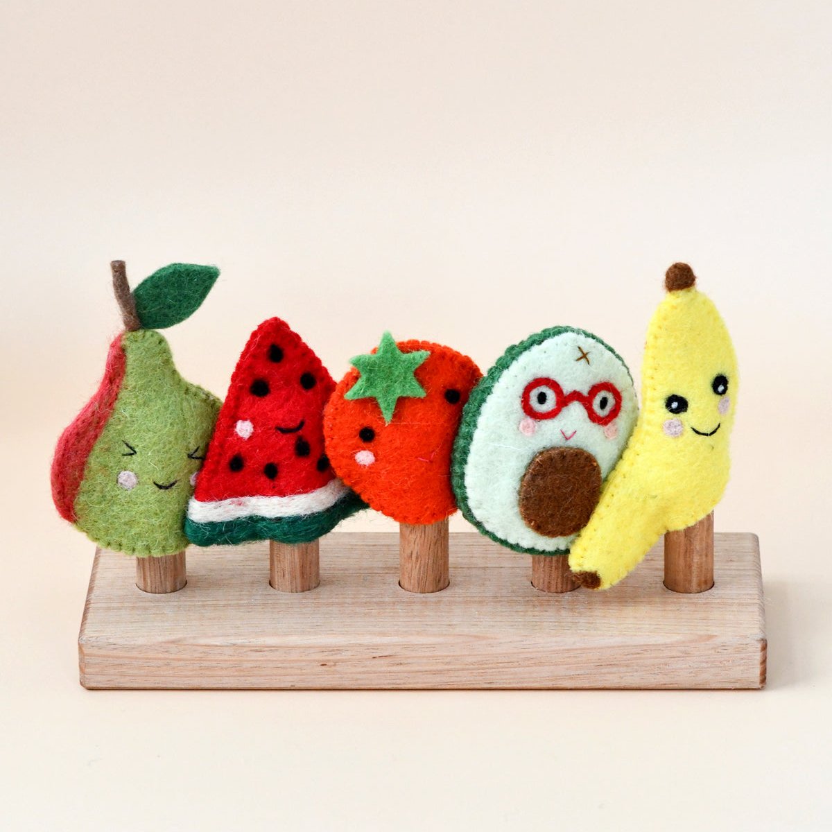 TARA TREASURES FELT FRUIT FINGER PUPPET SET