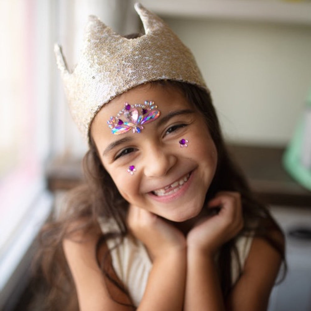 GREAT PRETENDER GOLD SEQUIN CROWN