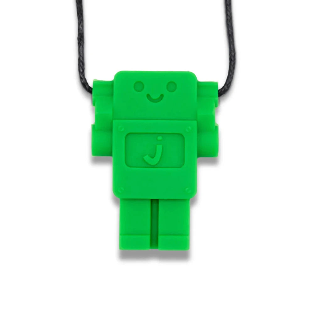 JELLYSTONE DESIGNS SILICONE PENDANT ROBOT GRASSY GREEN