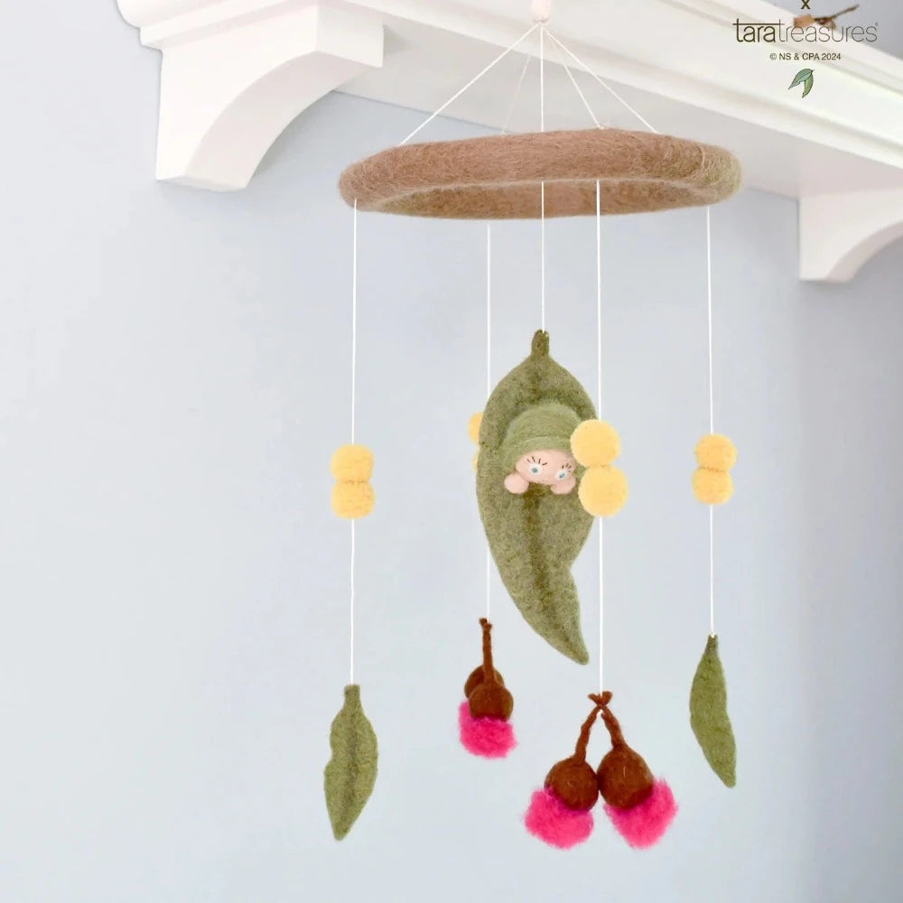 TARA TREASURES FELT MAY GIBBS GUMNUT BABY COT MOBILE