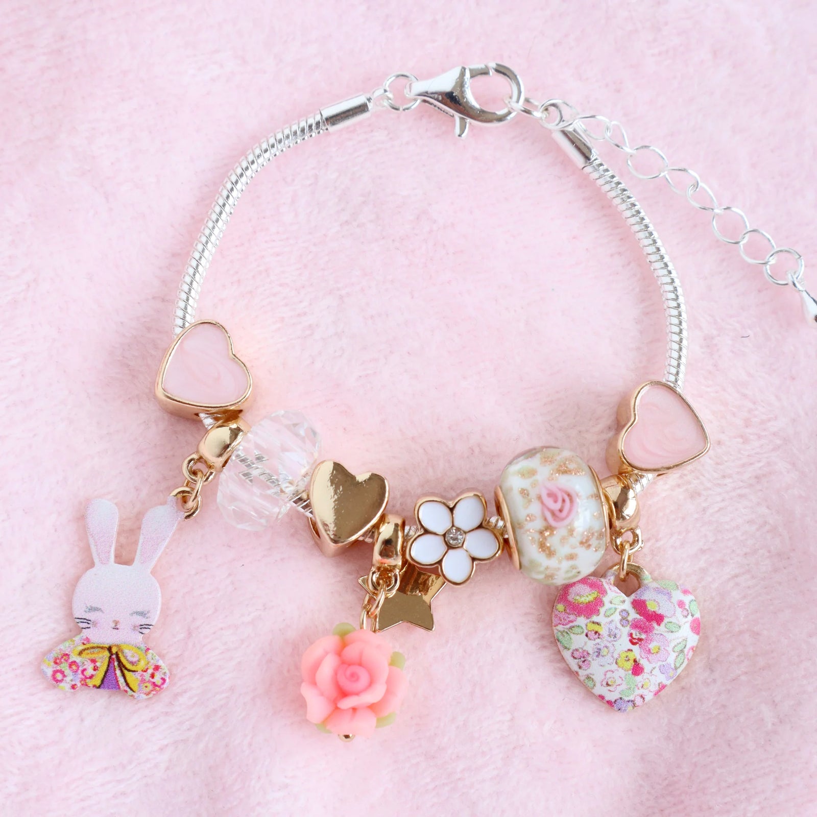 LAUREN HINKLEY PETITE FLEUR BUN BUN CHARM BRACELET