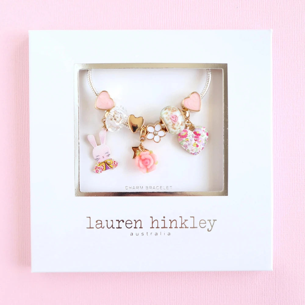 LAUREN HINKLEY PETITE FLEUR BUN BUN CHARM BRACELET