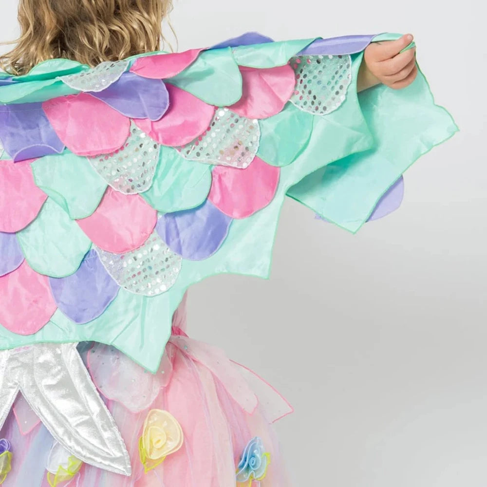 FAIRY GIRLS RAINBOW FISH CAPE PASTEL