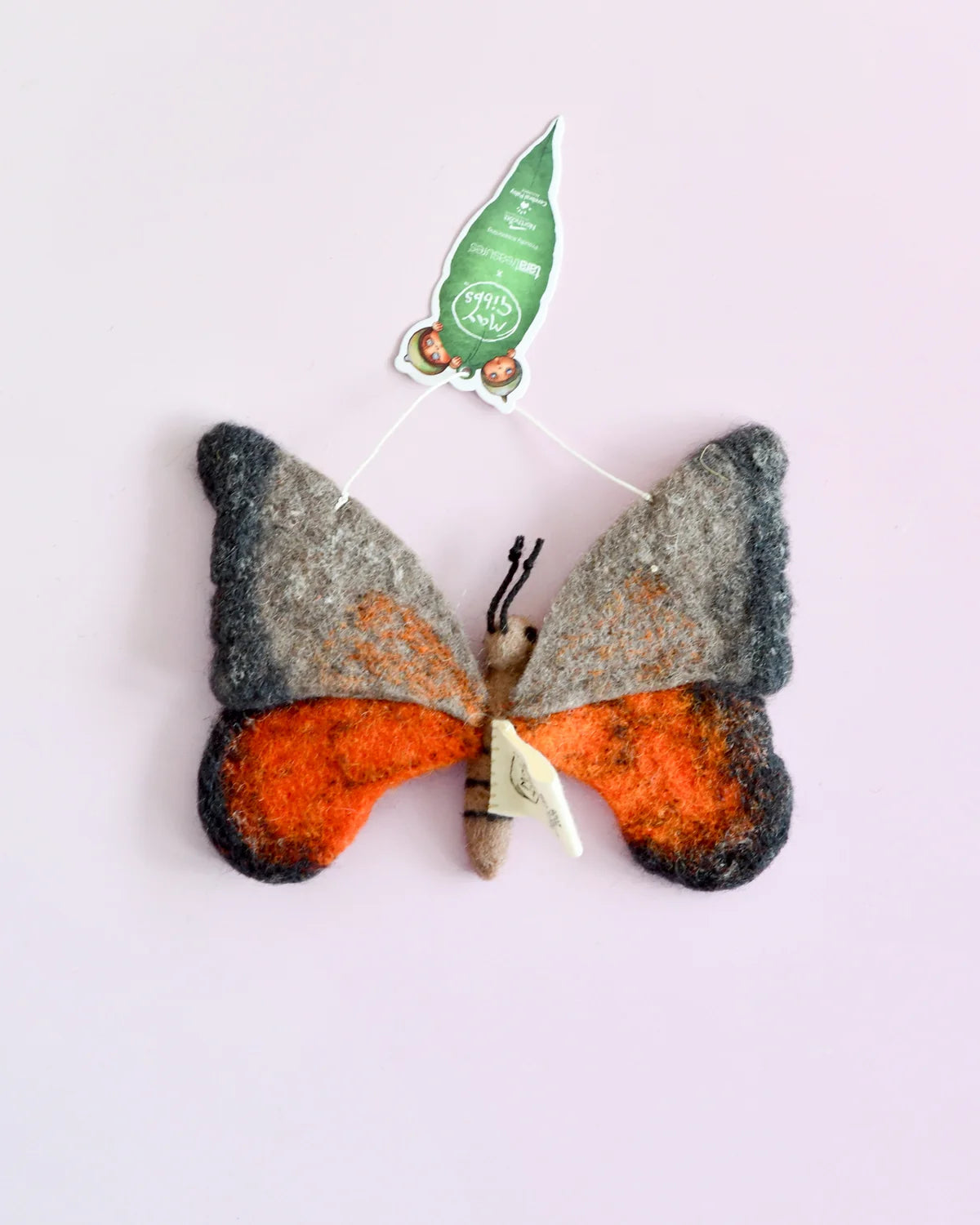 TARA TREASURES MAY GIBBS FELT BUTTERFLY ORANGE