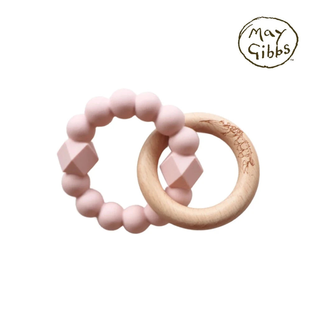 JELLYSTONE DESIGNS MAY GIBBS SILICONE MOON TEETHER BLUSH
