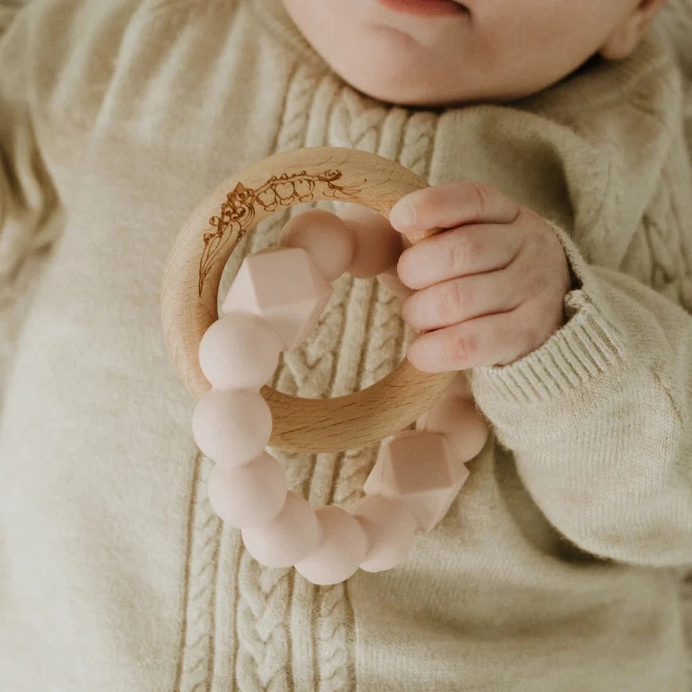JELLYSTONE DESIGNS MAY GIBBS SILICONE MOON TEETHER BLUSH