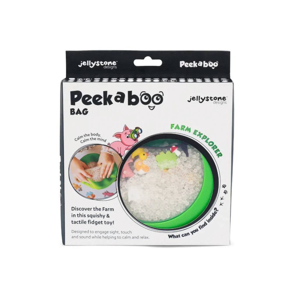 JELLYSTONE DESIGNS PEEK A BOO SENSORY BAG FARM EXPLORER