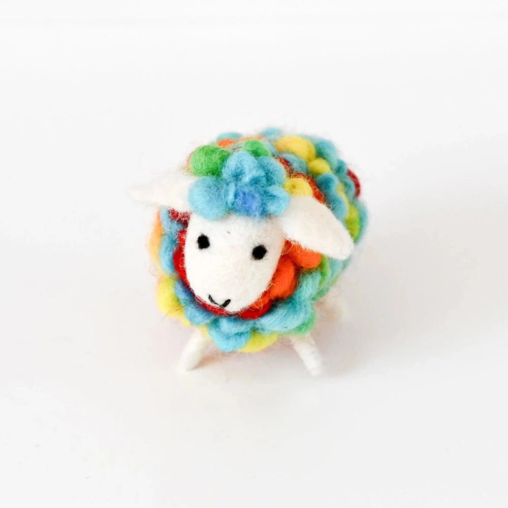 TARA TREASURES FELT RAINBOW SHEEP TOY
