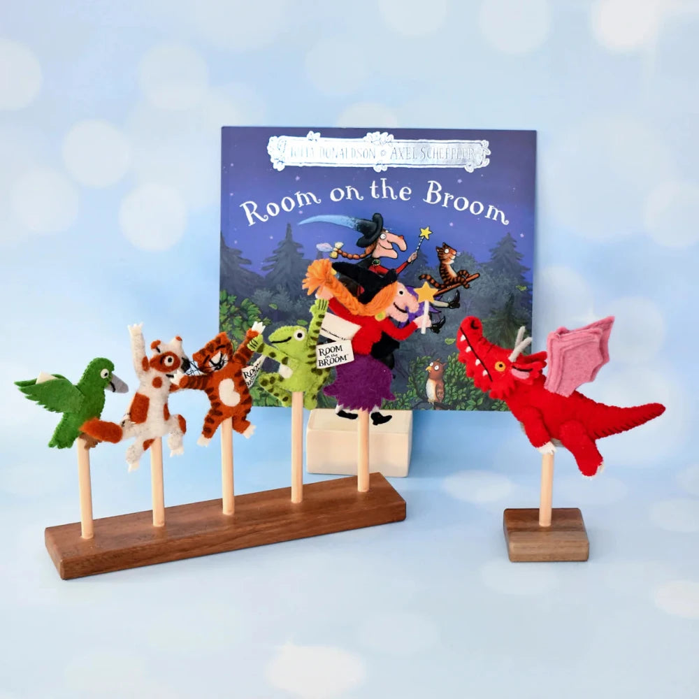 TARA TREASURES ROOM ON THE BROOM FINGER PUPPET SET