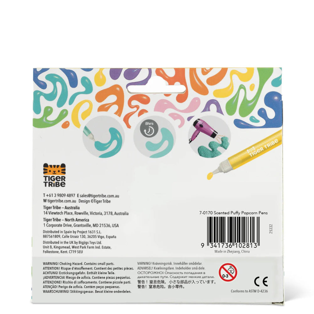 TIGER TRIBE PUFFY POPCORN PENS