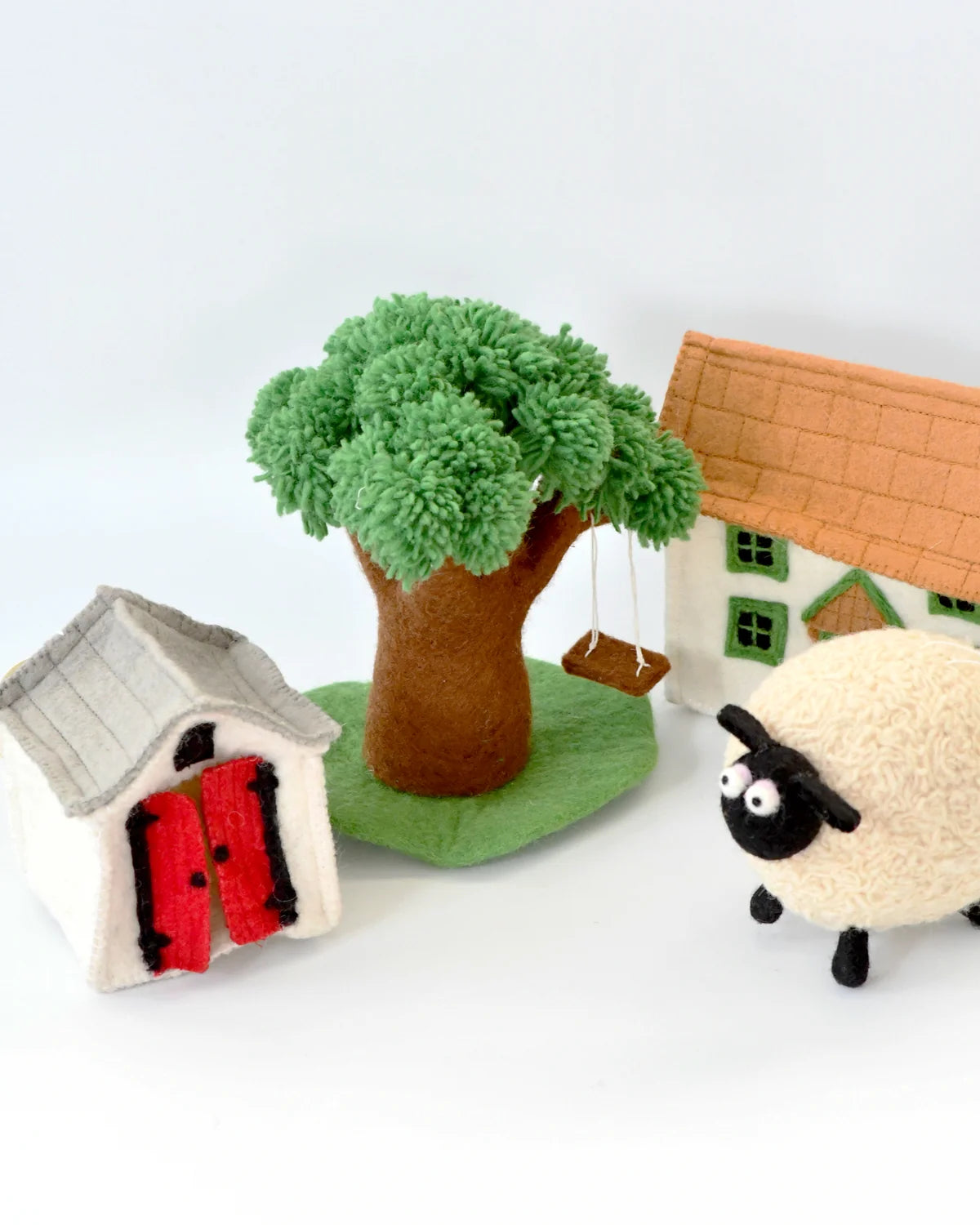 TARA TREASURES SHAUN THE SHEEP FARM BARN FOR MOSSY BOTTOM PLAY MAT